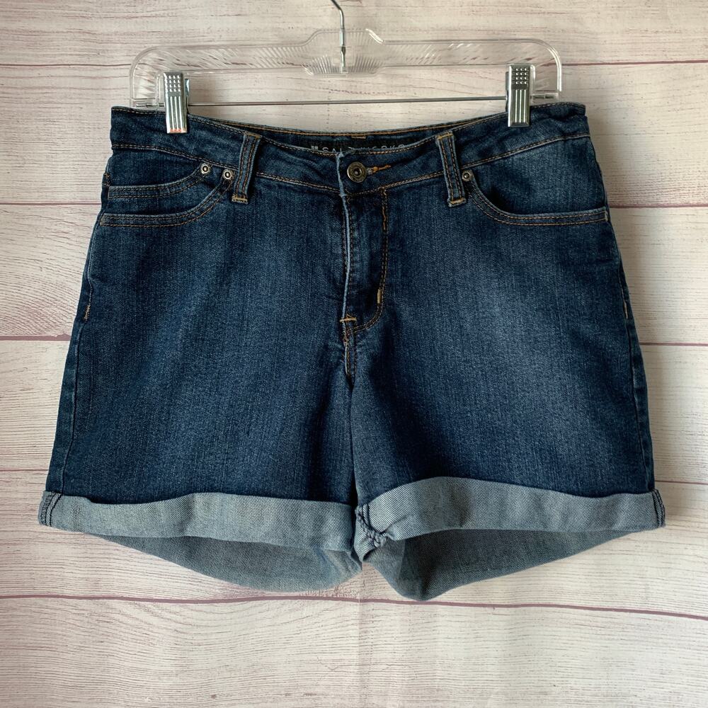 Salt Works Denim Blue Jean Shorts Mid Rise Dark Wash Size 8